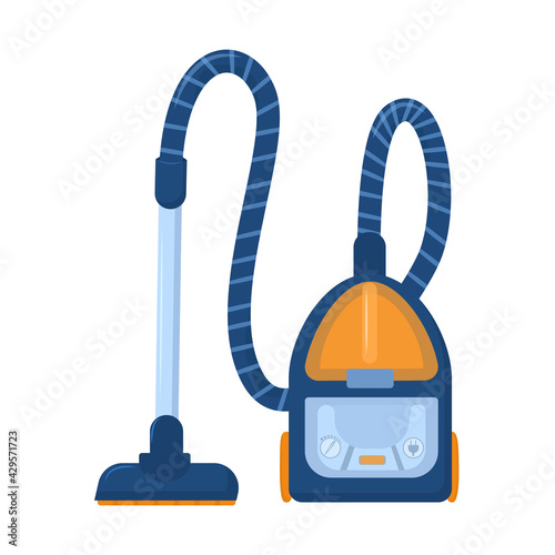 vector illustration of a vacuum cleaner isolated on a white background