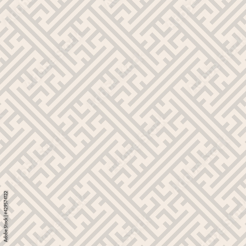 Geometric seamless vector pattern including traditional korean or chinese motive with typical lines and elements