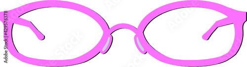 Illustration of pink glasses
