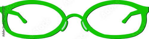 Illustration of green glasses