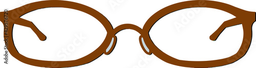 Illustration of brown glasses