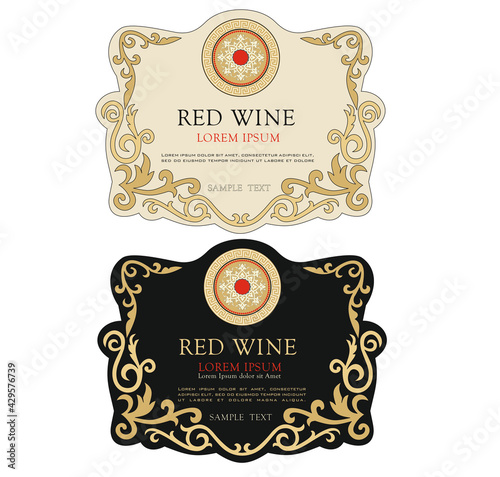 WINE LABEL ITALIAN DRINKS, DECORATIVE STICKER FOR SPARKLING WINE PROSECCO