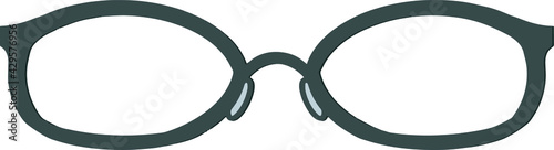 Illustration material of black glasses