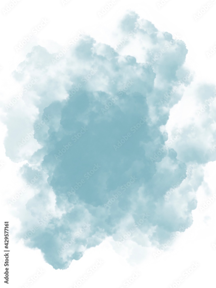 Abstract blue background. Cloud on a white background. Sky. Background for posters, business cards, flyers, banners and other printed products