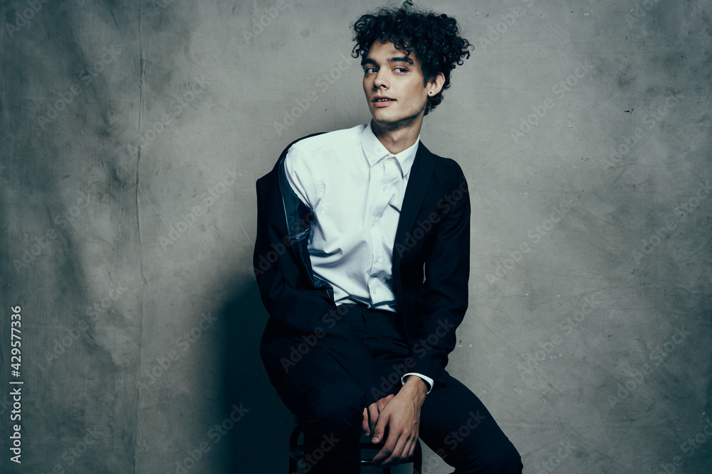 handsome guy self confidence suit official studio