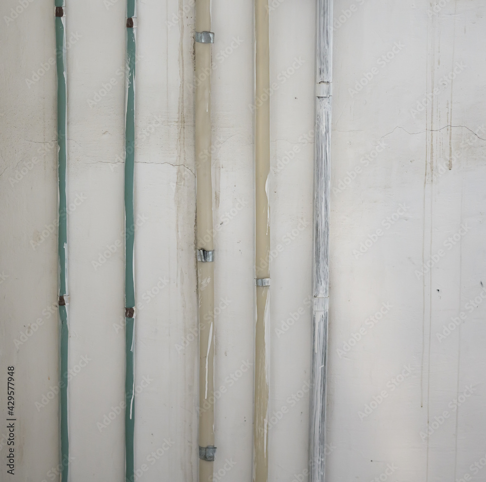 Internet and LAN cables in the staircase. Internet and LAN cables in the staircase.