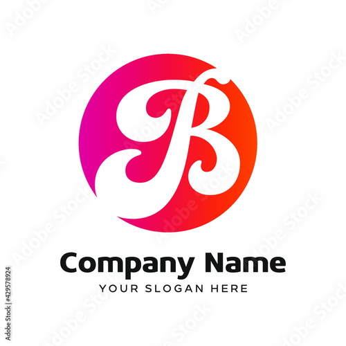 Premium Vector letter B Logo in two color variations. company branding Logotype design . Elegant identity design