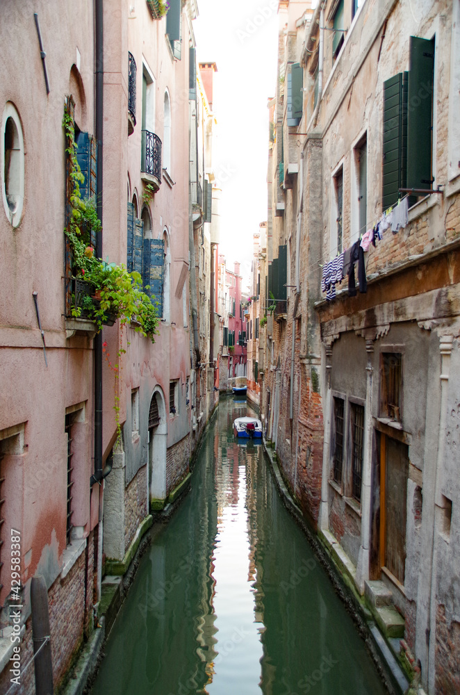 narrow canal in venice
