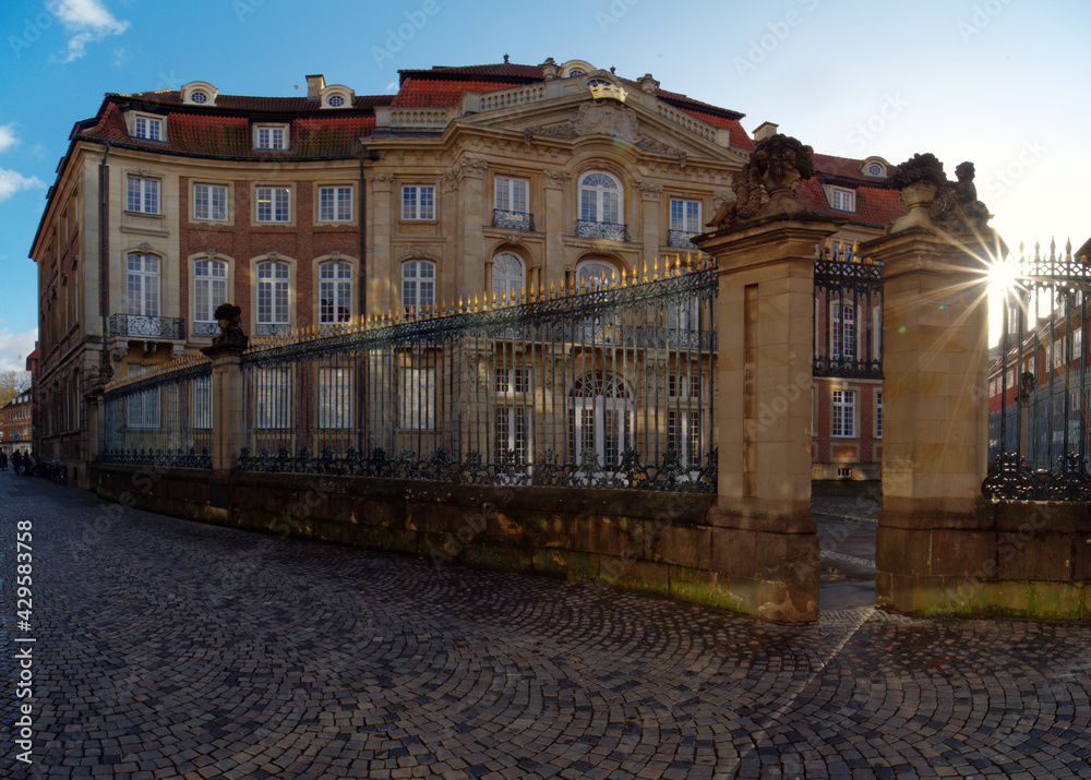 Erbdrostenhof - A three-wing late Baroque palace in Munster, North-Rhine-Westphalia, Germany