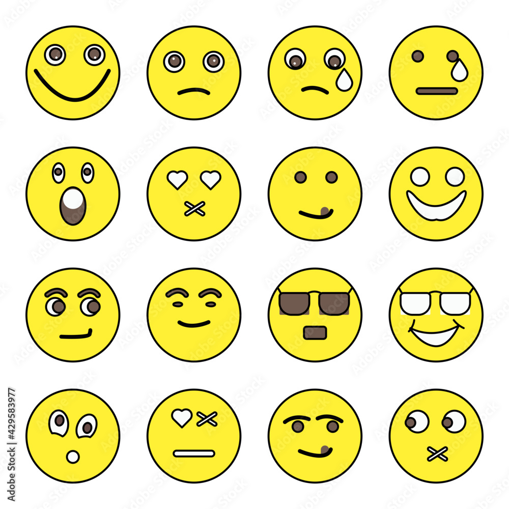Pack of Emoticon Characters Icons Pack of Emoticon Characters Icons