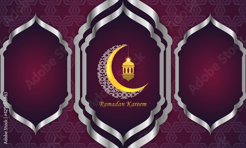 Ramadan kareem background for social media post design template.