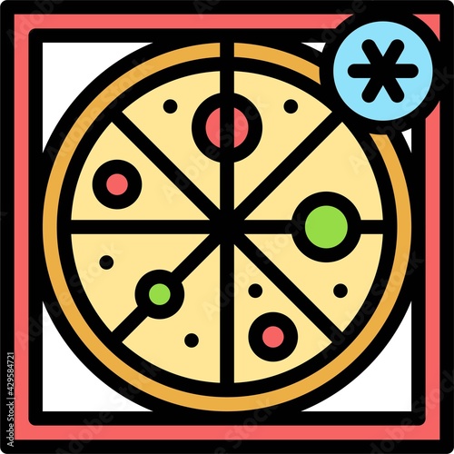 Frozen Pizza icon, Supermarket and Shopping mall related vector