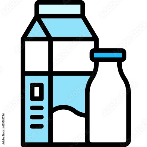 Milk icon, Supermarket and Shopping mall related vector