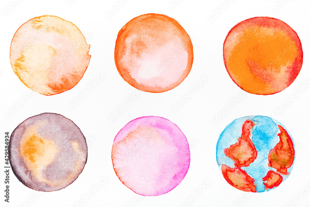 Fototapeta premium Template watercolor background for social media