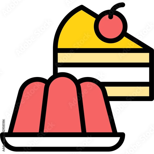 Dessert icon, Supermarket and Shopping mall related vector