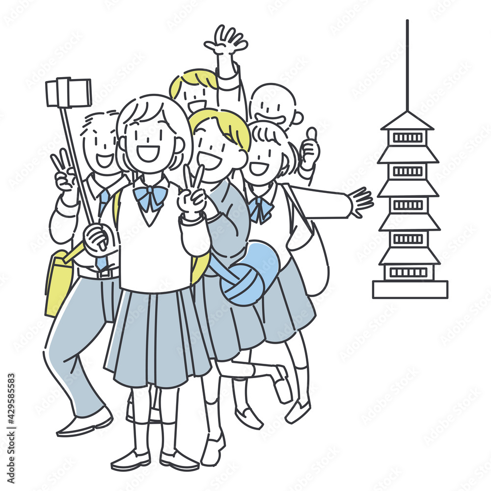 イラスト 修学 旅行