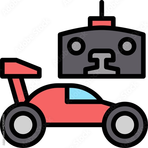 RC car icon, Supermarket and Shopping mall related vector