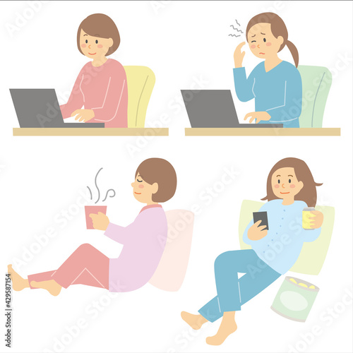 正しい　生活　20代　女性　良い　悪い　不規則　パソコン　頭痛　不調　好調　スマホ　スナック　酒　カフェイン