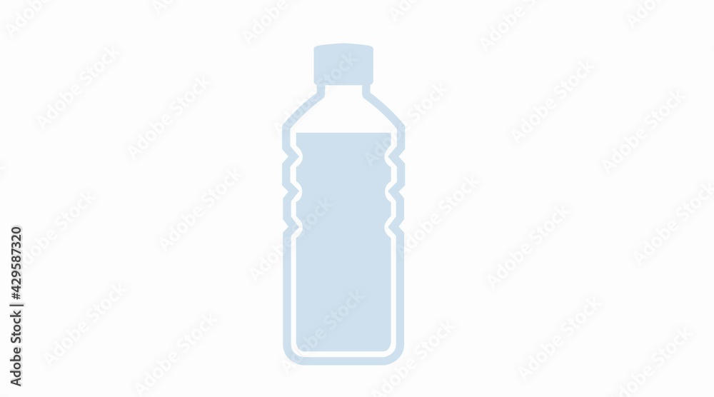 Water Bottle Icon. Vetcor isolated illustration of a plastic bottle