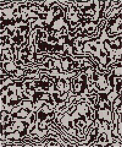 abstract pattern for design, mosaic, kaleidoscope, embroidery and knitting.Seamless background.Pixel graphics.