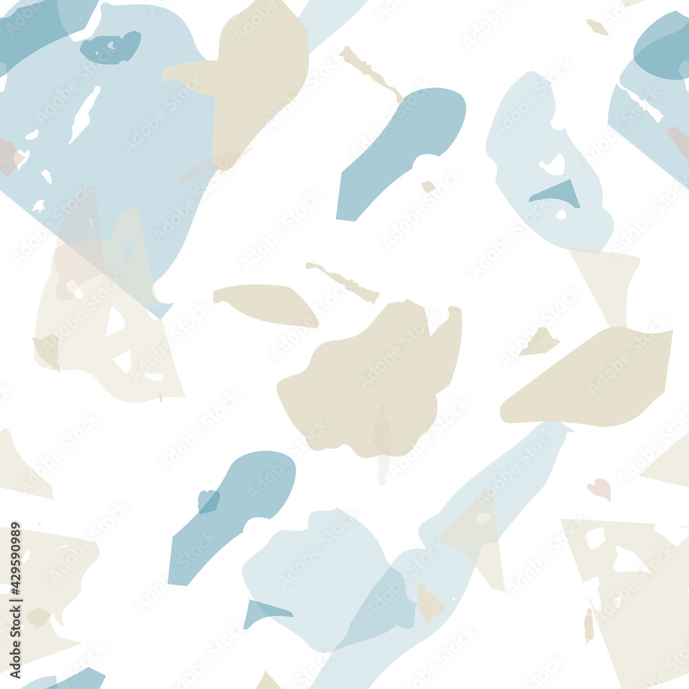 Terrazzo seamless pattern. Blue classic flooring Terrazzo seamless pattern. Blue classic flooring