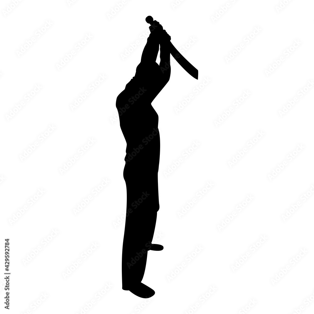 Silhouette man with sword machete from above cold weapons in hand military man soldier serviceman in various positions hunter with knife fight poses strong defender warrior concept weaponry standing Silhouette man with sword machete from above cold weapons in hand military man soldier serviceman in various positions hunter with knife fight poses strong defender warrior concept weaponry standing