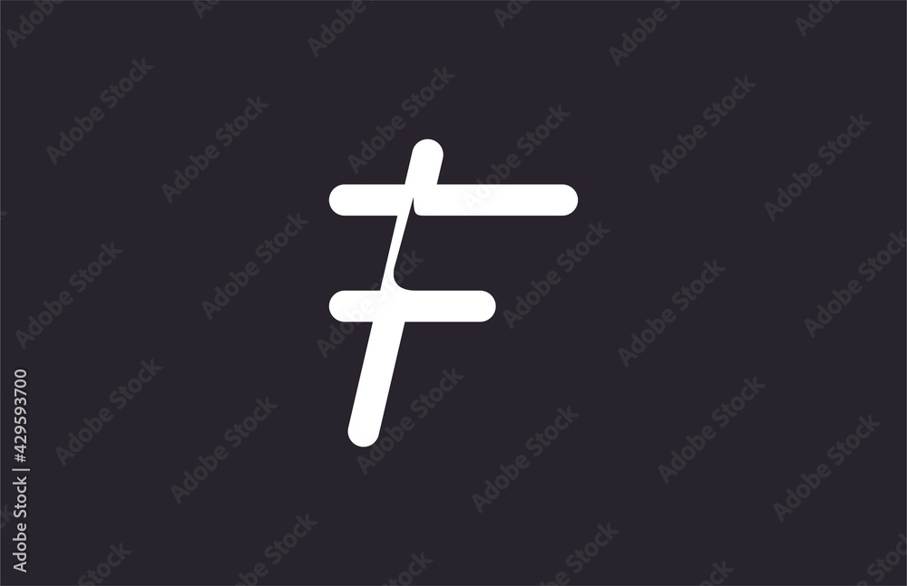 Fototapeta premium Abstract Minimalist Letter F Logogram