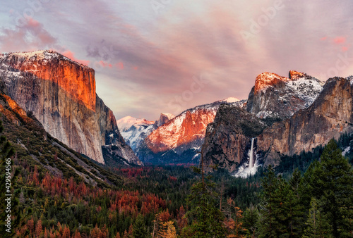 sunset in the Yosemite