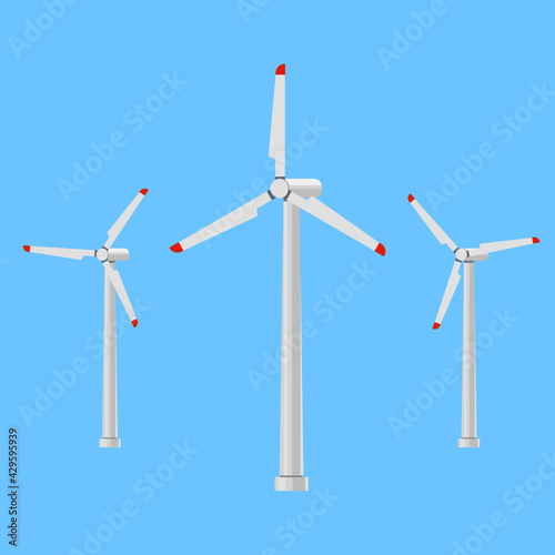 Vector of wind turbines to generate solar energy