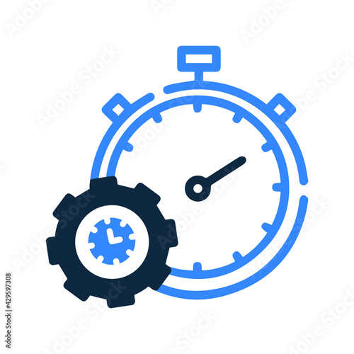 Productivity gear business vector Icon