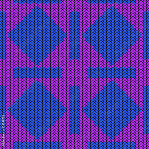 Knitted seamless pattern. Vector illustration