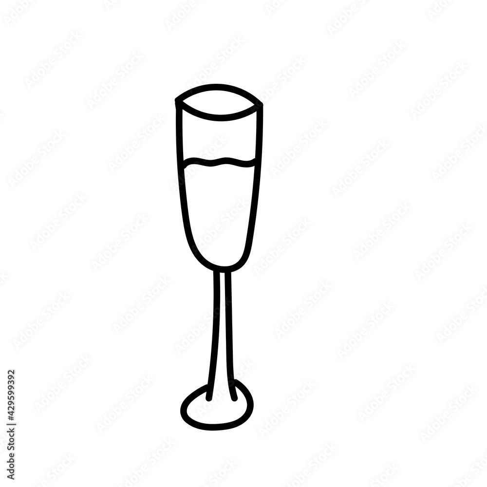 glass beverage. Hand drawn doodle vector illustration isolated on whithe background. Simple drawings with black color glass beverage. Hand drawn doodle vector illustration isolated on whithe background. Simple drawings with black color