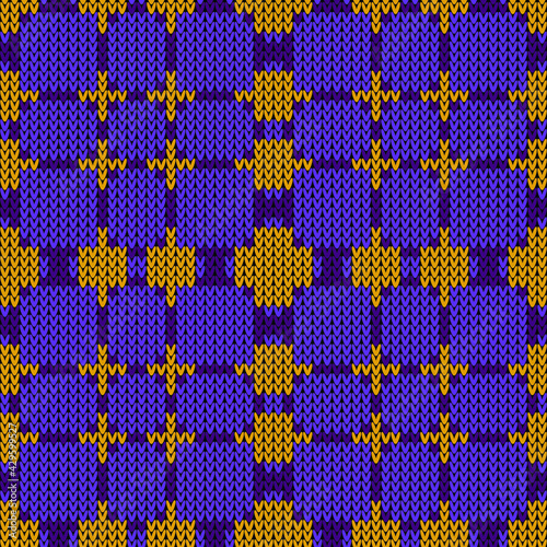 Knitting texture seamless pattern. Vector illustration