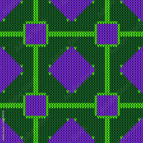 knitting pattern seamless. Vector illustration