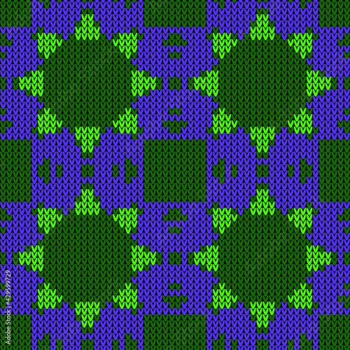 Texture knitted fabric seamless pattern. Vector illustration