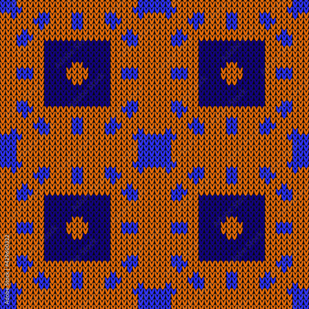Knitting vector seamless pattern Knitting vector seamless pattern