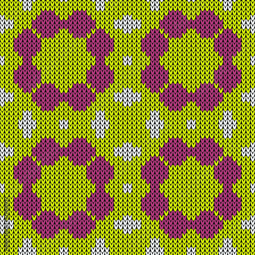 Knitted pattern ornamental. Vector illustration