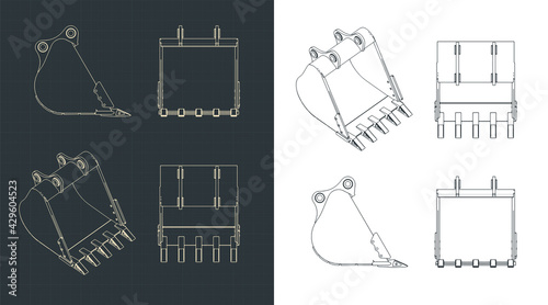 Excavator bucket drawings