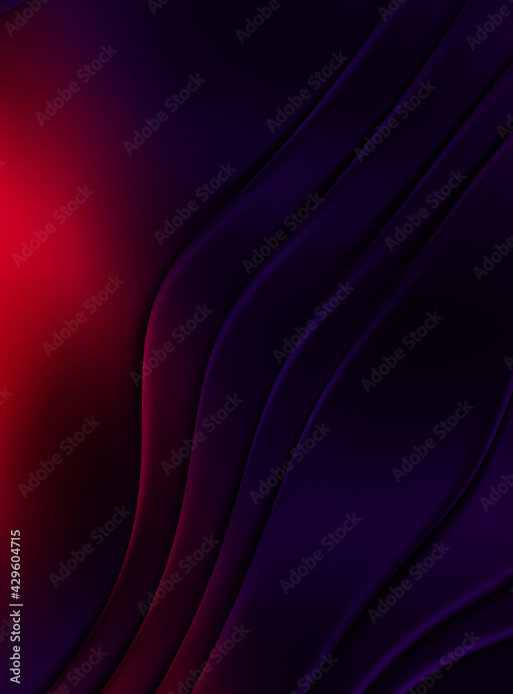 Obraz premium Abstract pattern glossy color background. Vibrant colorful wavy texture wall. Creative and beautiful wallpaper.