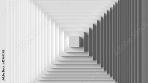 3d render abstract background wallpaper composition frame repeating pattern white