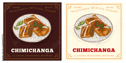 Chimichanga fried burrito mexian street food