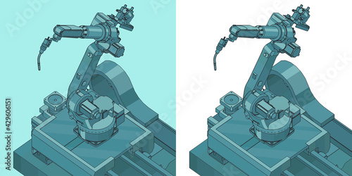 Robotic Welding Machine Illustration