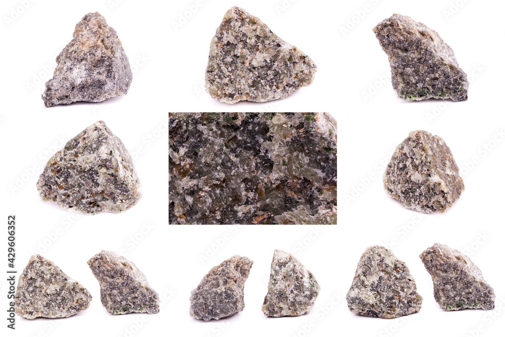 Collection of stone mineral Olivine Collection of stone mineral Olivine