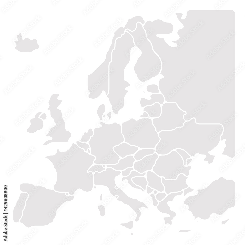 Simplified smooth map of Europe Simplified smooth map of Europe