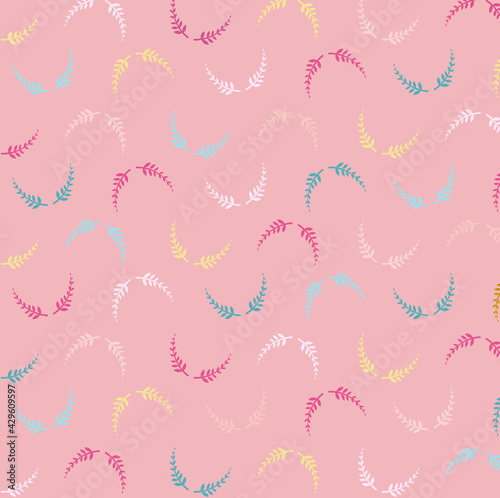 Pink background for the pattern, design