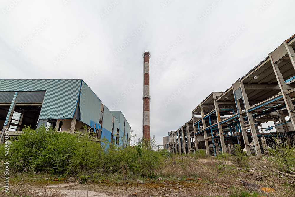 Abandoned the oldest sugar factory in Serbia. The abandoned factory buildings are in the municipality of Padinska Skela in Belgrade, Serbia. Abandoned the oldest sugar factory in Serbia. The abandoned factory buildings are in the municipality of Padinska Skela in Belgrade, Serbia.