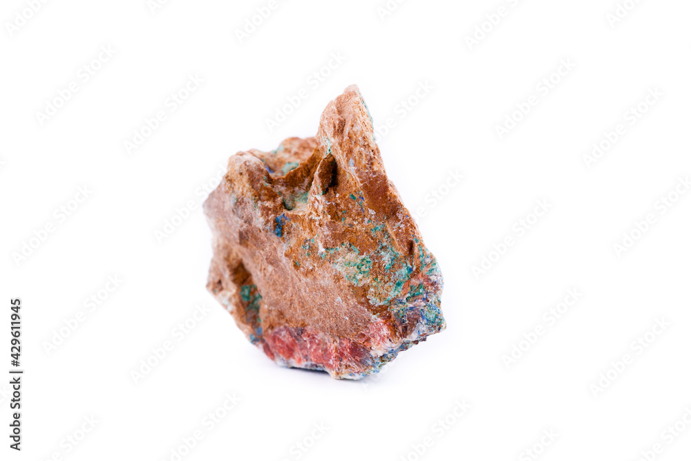 Fototapeta premium macro mineral stone lapis lazuli on a white background