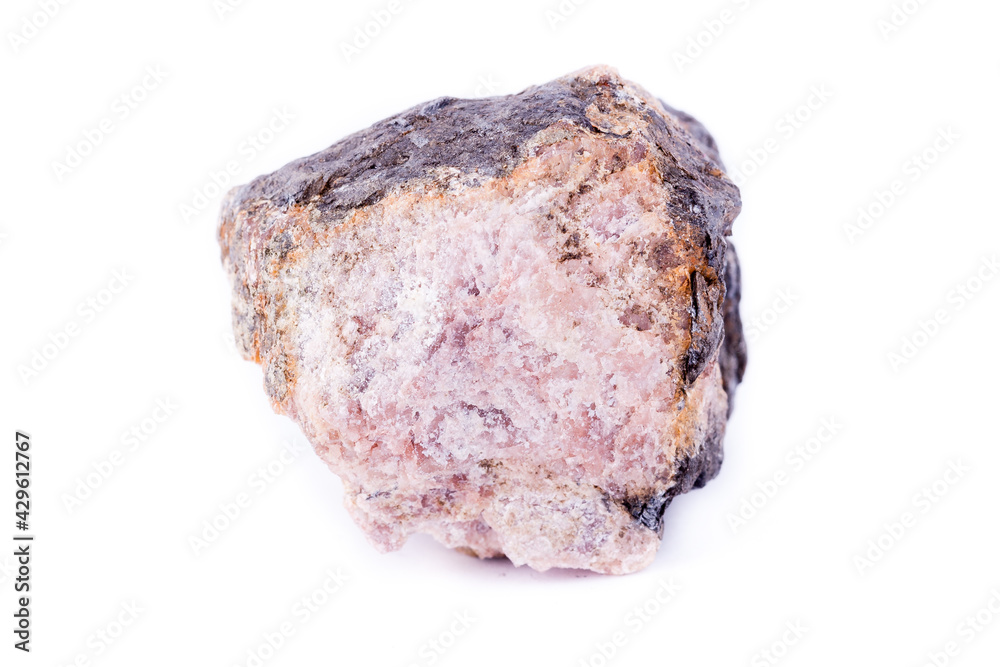 macro mineral andalusite stone on a white background macro mineral andalusite stone on a white background