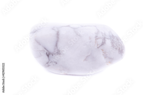 Macro mineral stone Magnesite on a white background