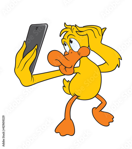 duck face selfie
